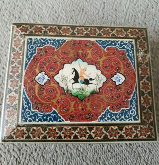 Persian Art Khatam Wood Hand Made Jewelry Box Or Ring Box.