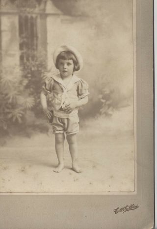 Old Cabinet Photo Child in Sailor Suit Identified as J.  Zaphas Howell 2