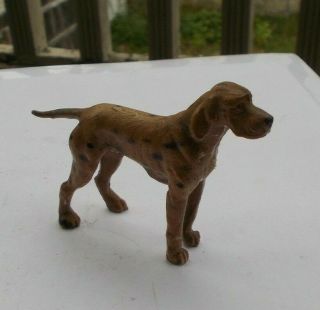 Rare Vintage 3.  75 " Cast Iron Golden Retriever Dog Figurine Statue Heavy Look Toy