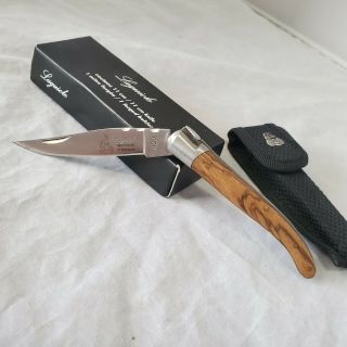 Laguiole Wooden Folding Knife 11cm 440 Stainless Souvenir D 