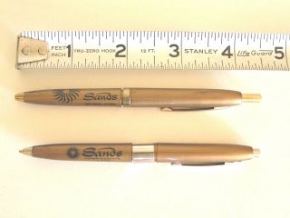 2 Vintage Sands Hotel Las Vegas Ink Pens From 1960 
