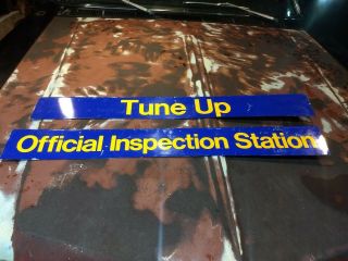 Vintage NAPA Official Inspection Station/Tune Up Double Sided Metal Hanging Sign 2