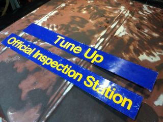 Vintage NAPA Official Inspection Station/Tune Up Double Sided Metal Hanging Sign 3