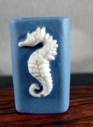 Vintage Artist Made Seahorse Vase 1:12 Dollhouse Miniature