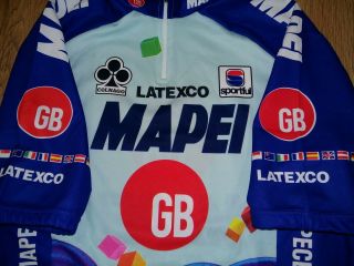 Mapei Sportful Colnago Latexco vintage cycling jersey size XL - XXL 2