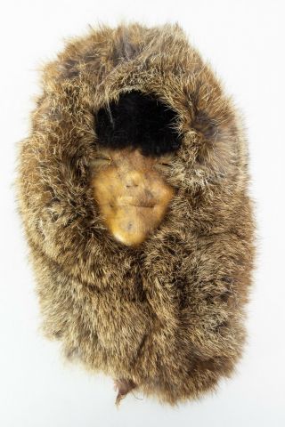 Alaskan Eskimo Nunamiut Anaktuvuk Pass Caribou Skin Mask By Rhoda Sikvayuak 1993