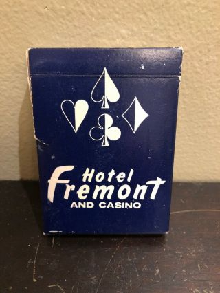 Hotel Fremont And Casino Las Vegas Playing Cards,  " Compliments Of " Hard To Find