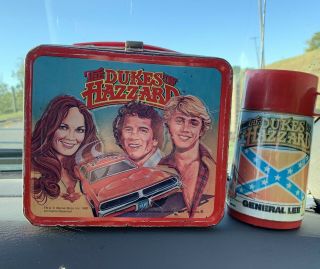 Vintage Dukes Of Hazard Lunch Box And Thermos