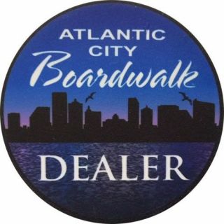 Atlantic City Boardwalk Poker Dealer Button