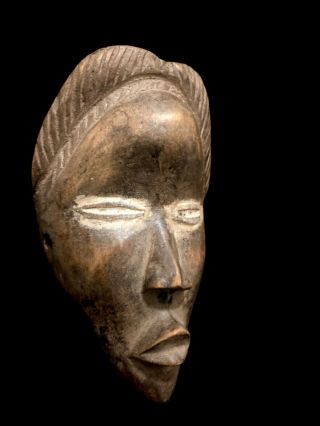 African Dan Mask Wood Carved Tribal Hand Wall Vintage Wooden Art Ghana Decor