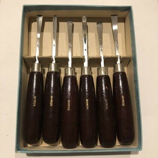 Vintage Gypos Chisel Set Of 6 Wood Carving Chisels Cond
