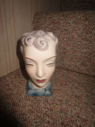 Vintage Goldscheider Women Head Figurine Bust 6 Inches
