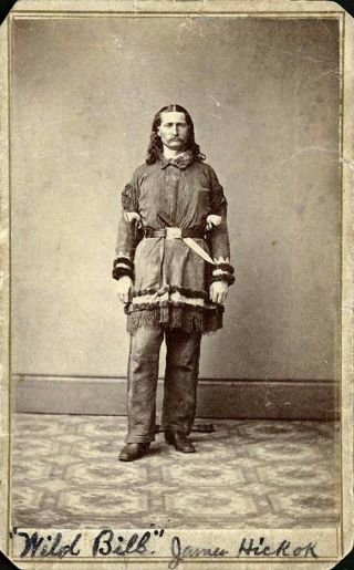 Wild Bill Hickok Western Figure From Actual Photo Printed On 8 " X10 " Photo Paper