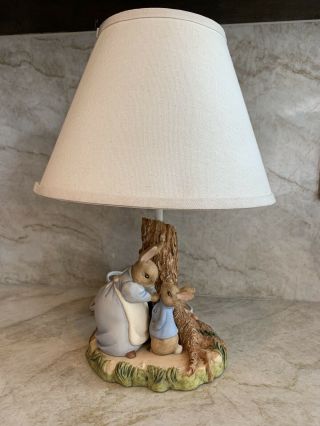 Vintage Peter Rabbit Lamp With Shade Beatrix Potter By Frederick Warne Co.  1994