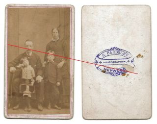 C1870 Cdv Portrait Of A Family By Bardsley Of Heywood (col2:23)