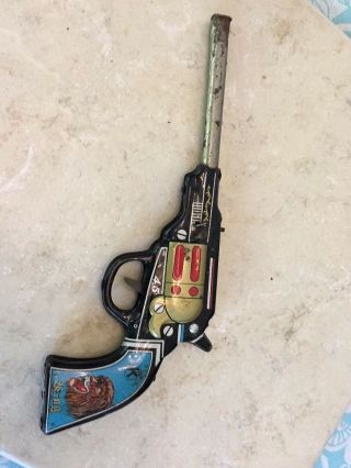 Vintage Tin Litho King Lion Toy Pop Gun