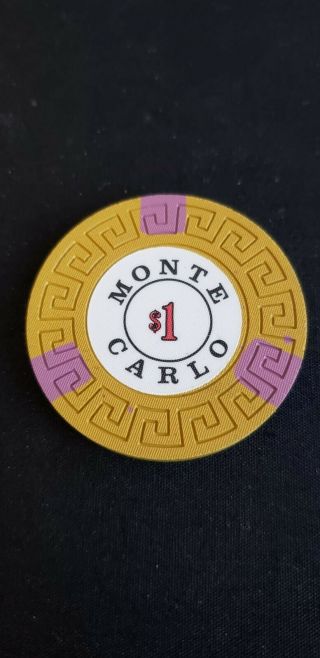 Montecarlo " Tk " $1.  00 Reno Casino Chip N5688