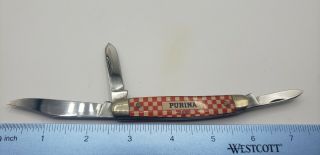 Kutmaster Purina Three Blade Pocket Knife Usa