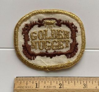 Golden Nugget Las Vegas Nevada Casino Gold White Embroidered Patch Badge