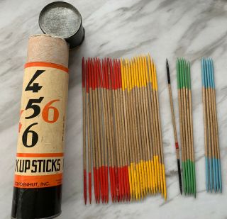 Vintage 456 Pick Up Sticks Game " The Continental Game ",  In Tube