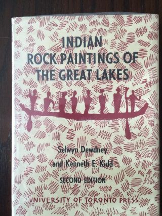 1973 Vintage Indian Rock Paintings Of The Great Lakes Art Book - Rare