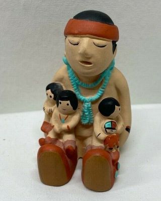1986 Cleo Teissedre Storyteller Figurine 3 Children Vintage Tucson,  Az