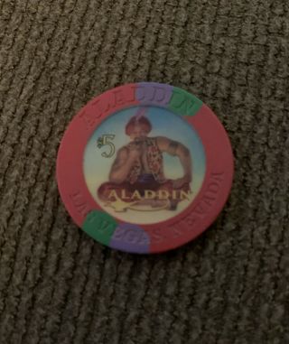 $5 Chip From The Aladdin Casino,  Las Vegas Ships