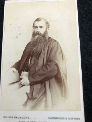 Victorian Cdv: Academic Man With Long Beard: Hills & Saunders