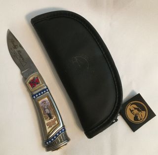 Franklin Col.  John Mosby Civil War Collector Folding Pocket Knife/pouch