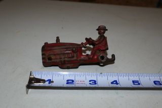 Small Vintage Cast Iron Toy Farm Tractor W/ Driver To Restore ? Arcade Farmall ?