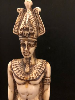 Egyptian King Ramses Pharaoh Figurine Statue Ancient Goddess 12” Sculpture 2