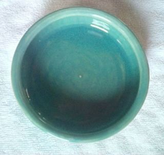 Vintage McCoy Pottery Glazed Green Dog Bowl Dish 