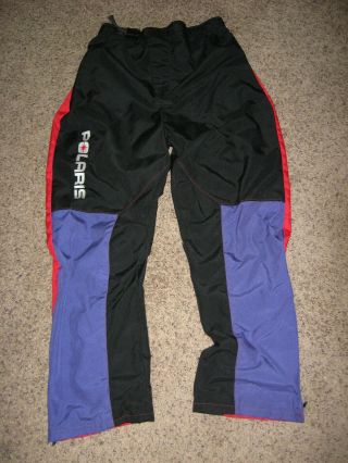 Vintage Polaris Snowmobile Red Black and Purple Jacket and Pants Size Men ' s XL 3