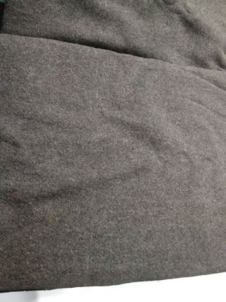 Large Vintage Gray Military Wool Blanket 82 X 124