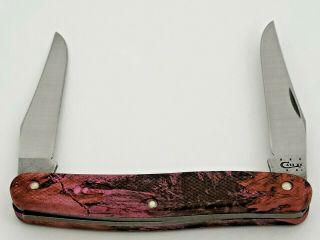 2014 Case Xx Usa Muskrat Ss Knife 3 7/8 " Lightweight Pink Camo Handles