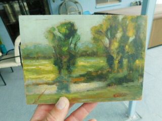 Vintage Signed Pat Walker Impressionist Ms Mississippi Landscape Oil Painting