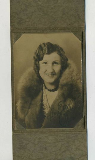 A Lady Called Jean In Fur Coat Vintage 1930 