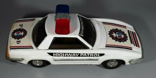 Highway Patrol Tin Police Car 9 Inches Long