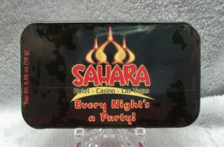 Vintage Sahara Hotel Casino Las Vegas Nevada Small Tin Of Peppermint Candy Htf
