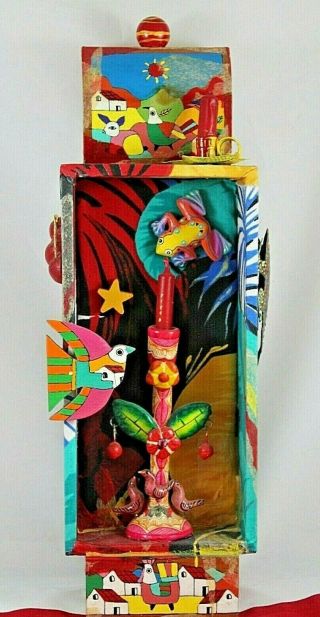 Artisan Made Mexican Folk Art Retablo Shadow Box