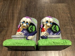 Vintage 1996 Goosebumps Bookends Curly The Skeleton Reading Is A Scream Vhtf