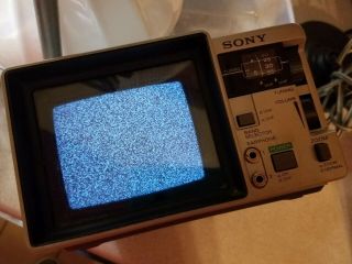 Vintage Sony Portable Tv - 415 Television Uhf/vhf With Power Cord Boxed