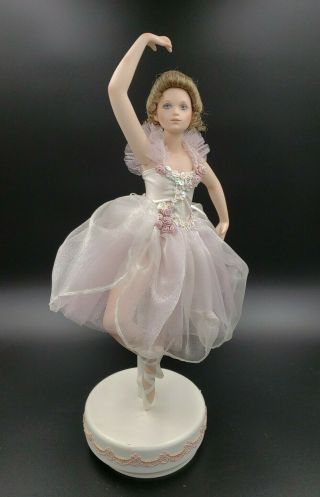Vintage 14 " Porcelain Ballerina Doll By William Hanson Ashton Drake