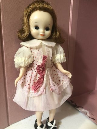 Vintage 8 " Betsy Mccall Doll With Dress And Shoes Rubber Band