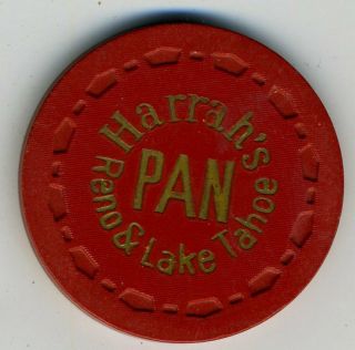 1960s pan (panguingue) chip from Harrah ' s Reno/Lake Tahoe,  book value $40 - $49 2
