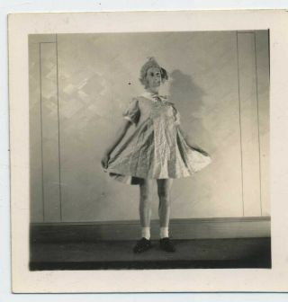 Man On Stage Dressed As Little Girl Two 1930 