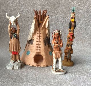 Castagna Native American Figures & Tee Pee