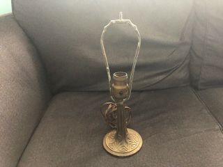 Vintage Art Deco Cast Iron Table Lamp Antique