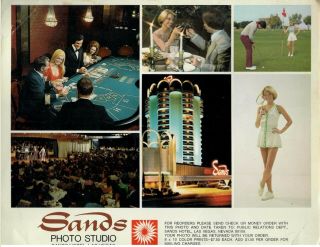 Vintage 1974 Sands Hotel Las Vegas Strip Photo Folder