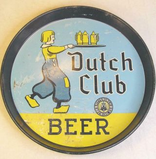 Vintage Dutch Club Beer - Pittsburgh Brewing Co.  Metal Beer Tray - Cool - Paint Wear